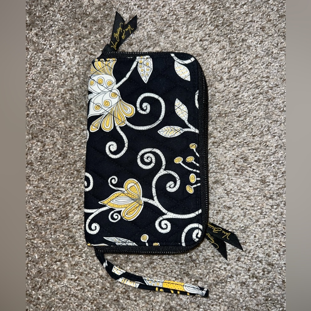 Vera Bradley Yellow and Black Bird Wallet